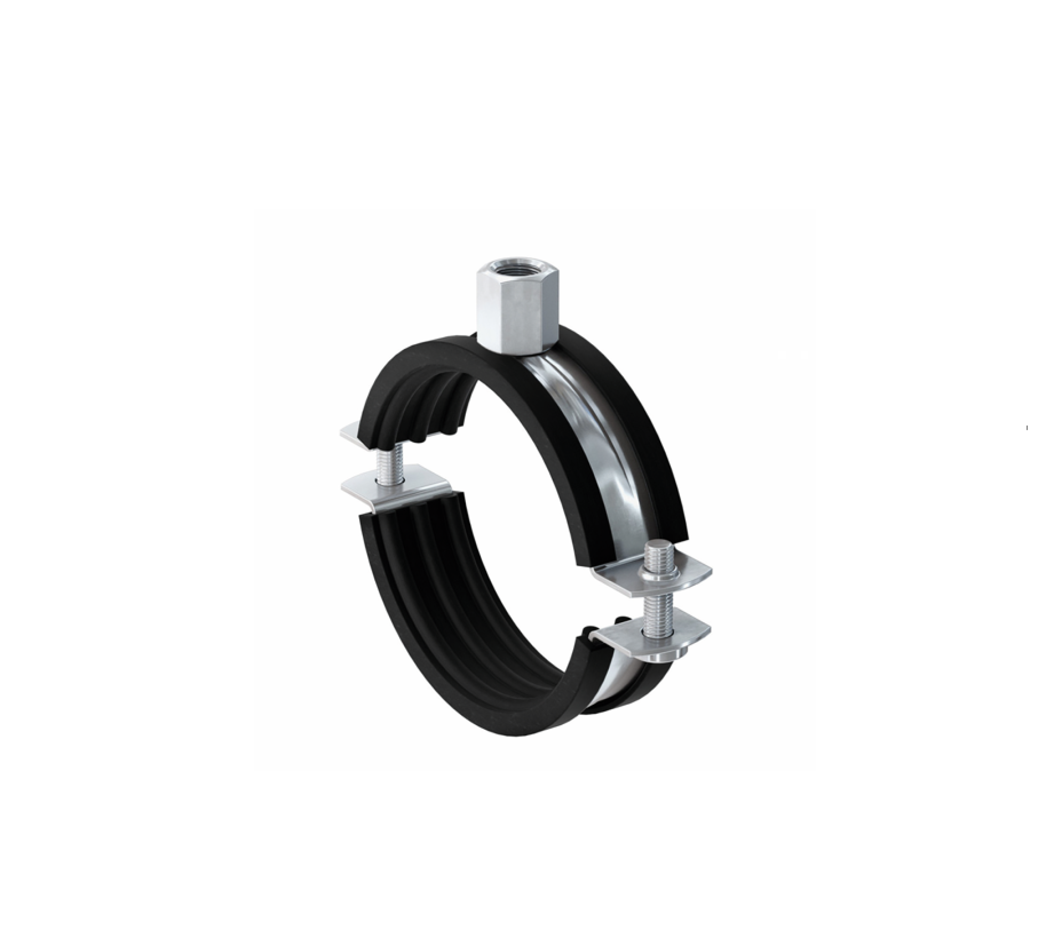 Collier métallique avec insert élastomère