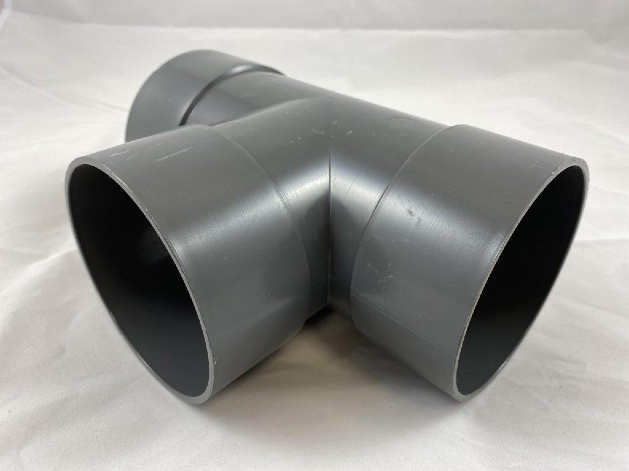 Té à 90 degrés en PVC pour réseau de ventilation