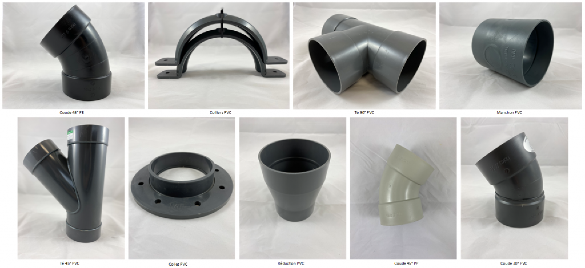 Gamme de tubes et raccords pour ventilation industrielle
